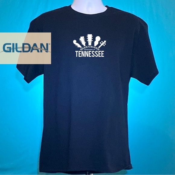 NEW Tennessee Bluegrass TSHIRT Musicians Tee Black - Picture 1 of 3